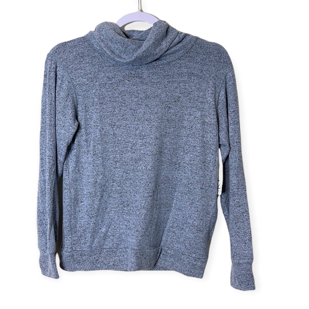 Zella Heather Blue Turtleneck Top NWT Size Large